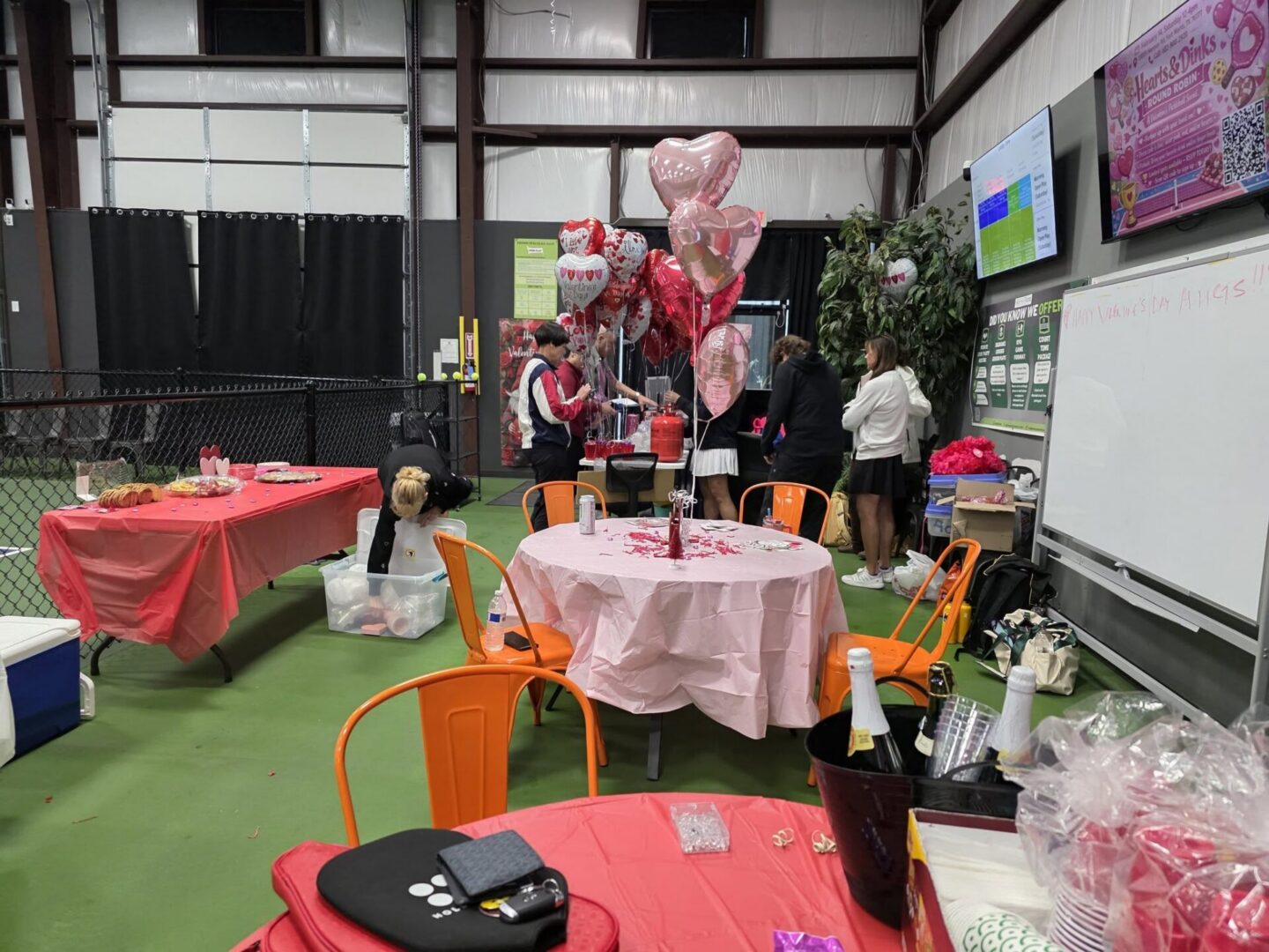 Indoor Pickleball Now Ernie party setup